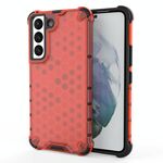 Per Samsung Galaxy S22 5G HONEYCOMB PC + custodia per telefono TPU (rosso)