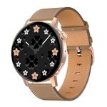 DT3 Mini 1,19 pollice in pelle con cinturino in pelle Screen a colori Smart Watch (Gold)