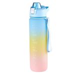 1000 ml di grande capacità di gradiente Colorsplastic Sports Water tazza di acqua (cielo blu)