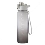 1000ml Grande capacità Gradiente Colorsplastic Sports Tazza d'acqua (grigio argento)