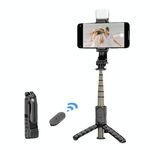 Mini Selfie Stick Selfie multifunzionale Bluetooth multifunzionale, specifica: Q10S 70 cm con luce di riempimento