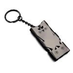 2 pezzi all'aperto ad alta decibel in acciaio inox in acciaio inox a tre tubi di sopravvivenza di salvataggio (nero)
