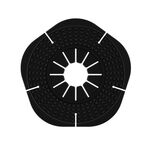 2 PCS Car Wiper Foro Copertura protettiva in silicone, dimensione fisica: grande foro (nero)
