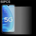 50 PCS 0.26mm Film in vetro temperato 9h 2.5D per OPPO A55S 5G