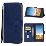 Cassa del telefono in pelle per Alcatel Tetra (blu)