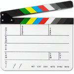 30 x 25cm Inglese Colorato Colorato Acrilico Clapperboard TV Film Movie Movie Movie Board