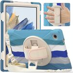 Per Samsung Galaxy Tab A8 10.5 2021 Custodia in silicone + PC tablet (colorato blu)