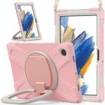 Per Samsung Galaxy Tab A8 10.5 2021 Custodia in silicone + PC tablet (oro rosa)