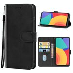 Cassa del telefono in pelle per Alcatel 1s (nero)