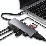 9-in-1 USB Type-C a HDMI + USB3.0X3 + TYPE-C + PD + SD / TF + AD AUDIO HUB Adattatore