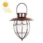 Lampada a sospensione a led a led a led in ferro battuto con impermeabile solare all'aperto (cono circolare)