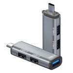 ADS-302C 3 in 1 Multi-funzione Type-C / USB-C Docking station (grigio argento)