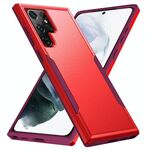 Per Samsung Galaxy S22 Ultra 5G Pioneer Armor Heavy Duty PC + Custodia per telefono TPU (rosso)