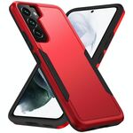 Per Samsung Galaxy S22 + 5G PIONEER ARMOR Heavy Duty PC + Custodia per telefono TPU (nero rosso)
