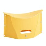 Sgabello di plastica pieghevole leggero da viaggio all'aperto (giallo)