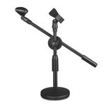 LKT-300 30-65 cm Base a dischi metallici a doppio supporto per microfono, Dimensioni: 160mm Base