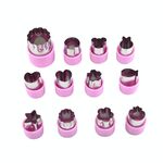 0-98 12 in 1 Cucina in acciaio inox Cutter a fiore (viola)