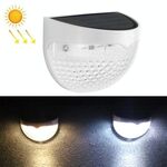 N760B 6 LED Acqua solare all'aperto Goccia a due colori luce recinzione a due colori (shell bianco)