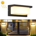 Lampada da parete solare impermeabile da parete per patio da 10W per esterni, specifica: 3000K