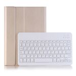 Custodia in pelle Bluetooth Bluetooth A08B con titolare e slot a penna TPU per Samsung Galaxy Tab A8 10.5 2021 SM-X205 / SM-X200 (oro)