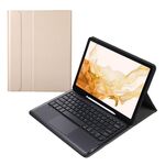 Custodia in pelle Bluetooth Bluetooth a800b-A con titolare e penna slot e touchpad per Samsung Galaxy Tab S8 + x800 (oro)