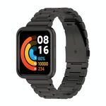 Banda per orologi in acciaio a tre perline per Xiaomi Redmi Watch 2 Lite International Version (nero)