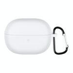 Per Xiaomi Redmi Buds 3 Lite Custodia protettiva per auricolari in silicone con gancio (bianco)