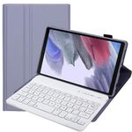 A220 Candy Color TPU TPU Custodia in pelle Bluetooth Bluetooth Bluetooth con staffa per Samsung Galaxy Tab A7 Lite 8.7 T220 / T225 (viola)