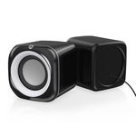 A1 STANDARD STANDARD VERSIONE USB Mini altoparlante con cablato con filo interamente controllato da USB, lunghezza del cavo: 1,1 m (nero)