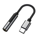 Ta1b USB-C / Type-C maschio a 3,5 mm AD AUDIO AD AUDIO ADAPPOTORE AUTOCOMPATORE (Nero Grigio)