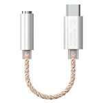 Ta12-R2 USB-C / Type-C maschio a 3,5 mm Audio femmina 8-Strand singolo cristallo Adattatore auricolare in rame (rame + argento)
