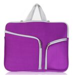 T228 Materiale da immersione Materiale Computer Borsa per laptop multi-tasca Pocket Bag, Dimensioni: 17 pollici (viola)