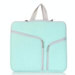 T228 Materiale da immersione Materiale Computer Borsa per laptop multi-tasca Pocket Bag, Dimensioni: 17 pollici (verde menta)