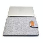 Borsa per laptop per laptop in feltro verticale Borsa per la manica, Dimensioni: 15 pollici (grigio chiaro)