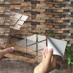 12 PCS 10 x 20 cm modello di mattoni a film cristallo film lucido adesivo per pavimenti (kit034)