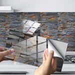 12 PZ 10 x 20 cm Modello di mattoni Crystal Film Glossy Tele Sticker Sticker (Kit036)