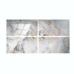 Autoadesivo della muro del molle del cinema del film di cristallo 4 PCS Adesivo del marmo di marmo di marmo (DLS035)