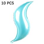10 PZ 24 pollici a forma di palloncino a forma di pesce coda di pesce ondulato Balloon Bullon Balloon Balloon Balloon Balloon (a forma di Blue S Tiffany da 24 pollici)