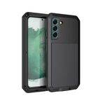 Custodia in silicone impermeabile antiurto per Samsung Galaxy S22 + 5G + custodia in lega di zinco (nero)