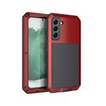 Custodia in silicone impermeabile antiurto per Samsung Galaxy S22 + 5G + custodia in lega di zinco (rosso)