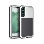 Per Samsung Galaxy S22+ 5G Silicone impermeabile antiurto + custodia per telefono in lega di zinco (argento)