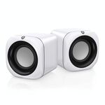 A1 Versione aggiornata USB Motore sound stereo a controllo 4D a quadri elettrico Mini altoparlante cablato, lunghezza del cavo: 1,3 m (bianco)