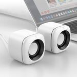 A1 USB Controlled 9D Subwoofer Sound Sound Mini Wired Speaker, versione premium (bianco)