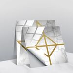 20 pz 10cm PVC Crystal Crystal Coperto film Geometric Pattern Mattonelle Adesivo murale (TS234)