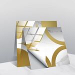 20 pezzi 10cm PVC Crystal Crystal Crystal Film Geometric Pattern Mattonelle Adesivo murale (TS240)