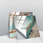 20 pezzi 10 cm PVC Crystal Crystal Crystal Pellicola Geometric Pattern Mattonelle Adesivo murale (TS248)