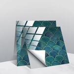 20 pz 10cm PVC Crystal Crystal Coperto film Geometric Pattern Mattonelle Adesivo da parete (TS250)