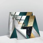 20 pz 20 cm PVC Crystal Crystal Pellicola Geometric Pattern Mattonelle Adesivo murale per piastrelle (TS231)