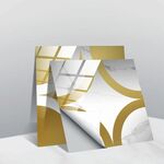 20 PCS 20cm PVC Crystal Crystal Crystal Pellicola Geometric Pattern Mattonelle Adesivo murale (TS240)