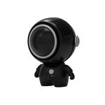 MF040 Mini portatile Sfondo senza foglie USB Hanging Handheld Spaceman Fan (nero)